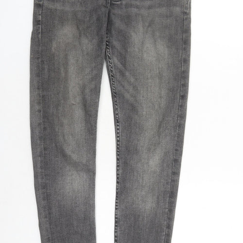 Denim & Co. Mens Grey Cotton Skinny Jeans Size 30 in L28 in Regular Zip - Pockets