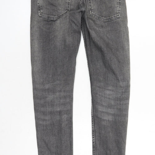 Denim & Co. Mens Grey Cotton Skinny Jeans Size 30 in L28 in Regular Zip - Pockets