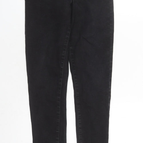 Denim & Co. Womens Black Polyester Skinny Jeans Size 10 L27 in Regular Zip