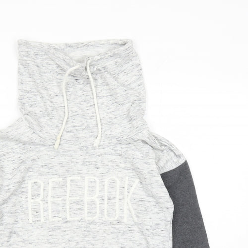 Reebok Mens Grey Cotton Pullover Sweatshirt Size XS