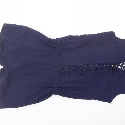 Chicalook Girls Black Cotton Playsuit One-Piece Size 14 Years Zip