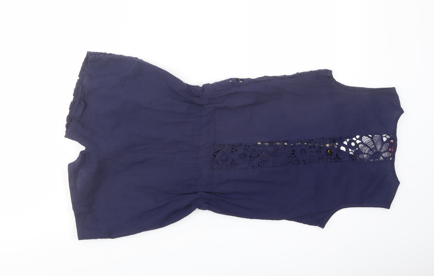 Chicalook Girls Black Cotton Playsuit One-Piece Size 14 Years Zip