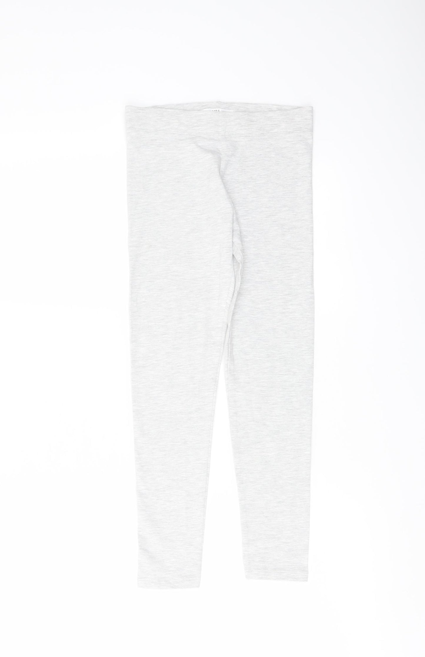 Marks and Spencer Girls Grey Cotton Jegging Trousers Size 8-9 Years Regular Pullover