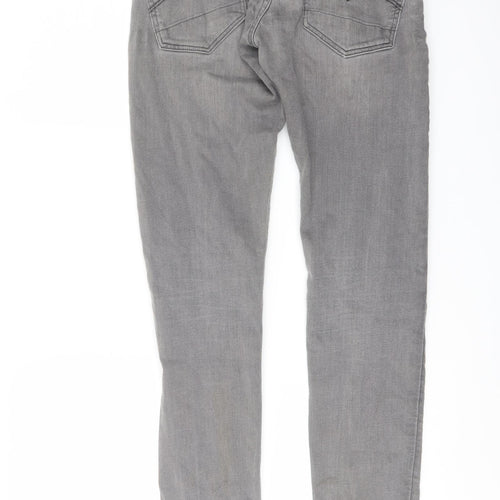 Raw Mens Grey Cotton Skinny Jeans Size 28 in L32 in Regular Button