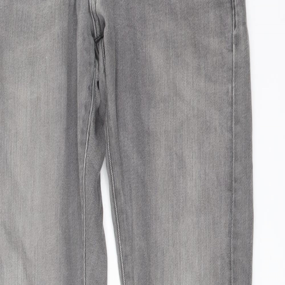 Raw Mens Grey Cotton Skinny Jeans Size 28 in L32 in Regular Button