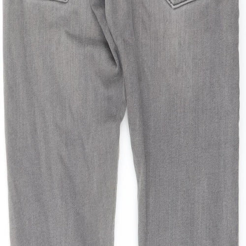 Raw Mens Grey Cotton Skinny Jeans Size 28 in L32 in Regular Button