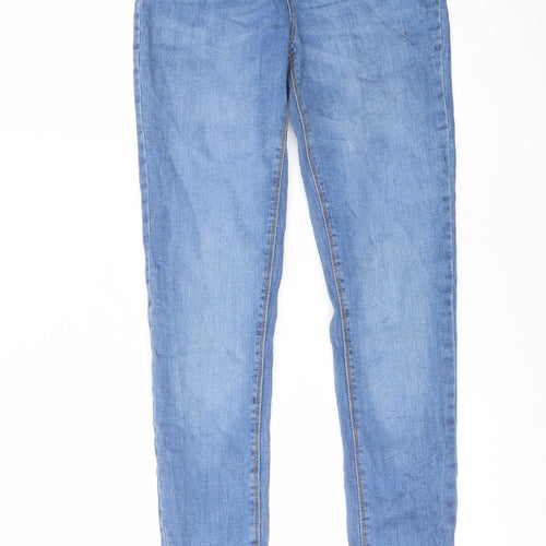 Denim & Co. Womens Blue Cotton Skinny Jeans Size 8 L30 in Regular Button
