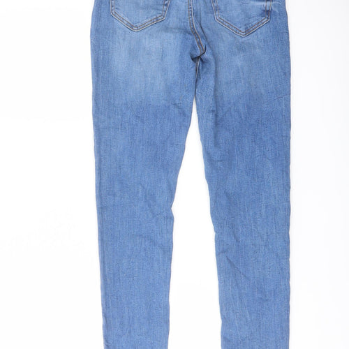 Denim & Co. Womens Blue Cotton Skinny Jeans Size 8 L30 in Regular Button