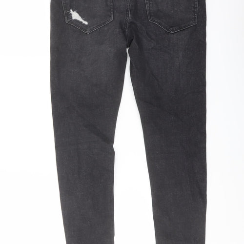 Miss se# Womens Grey Cotton Skinny Jeans Size 10 L20 in Regular Button