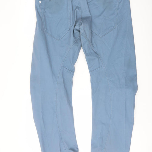 JACK & JONES Mens Blue Cotton Straight Jeans Size 36 in L31 in Regular Button