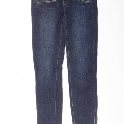 Paige Womens Blue Cotton Skinny Jeans Size 23 in L26 in Regular Button