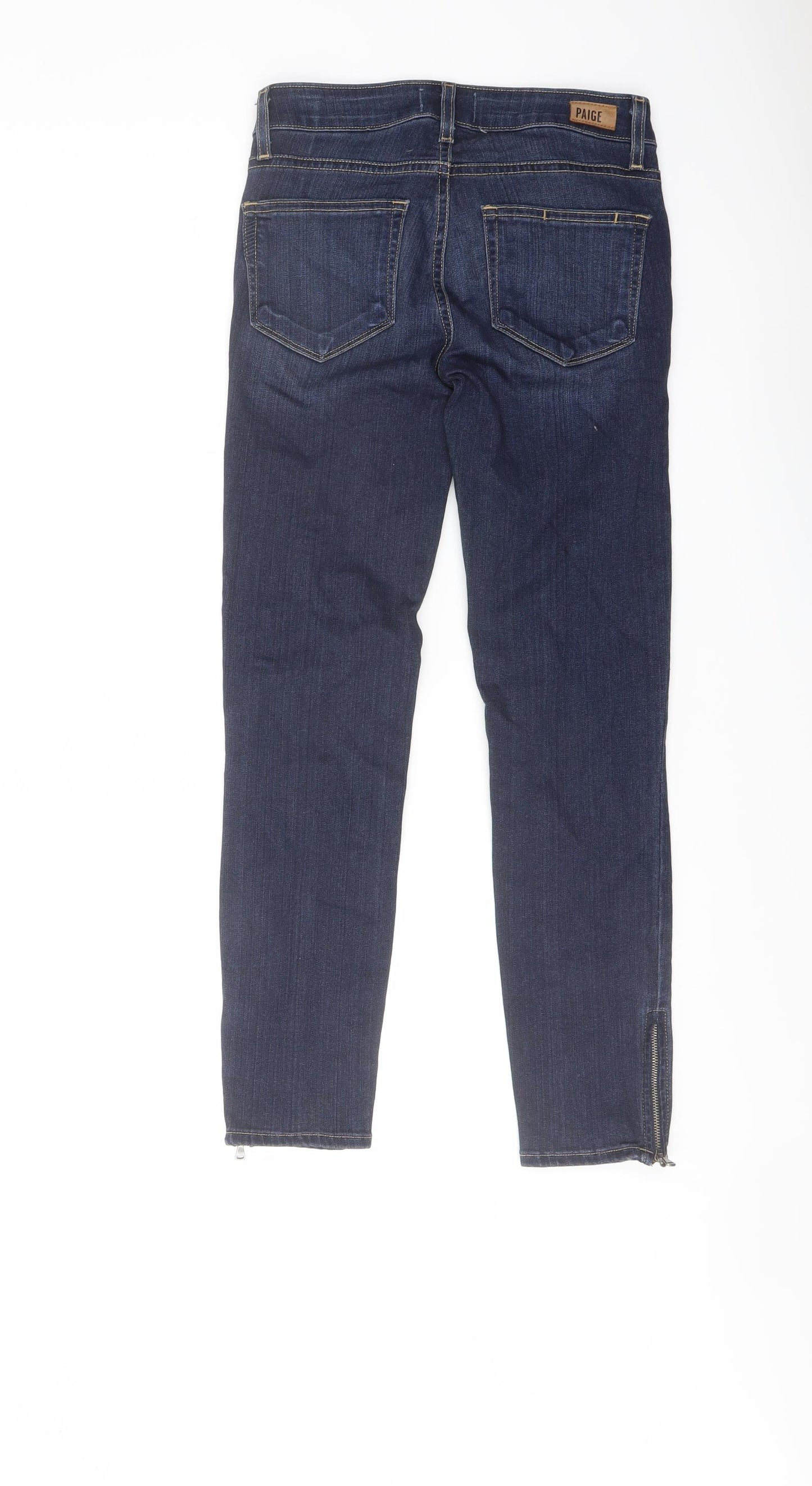 Paige Womens Blue Cotton Skinny Jeans Size 23 in L26 in Regular Button