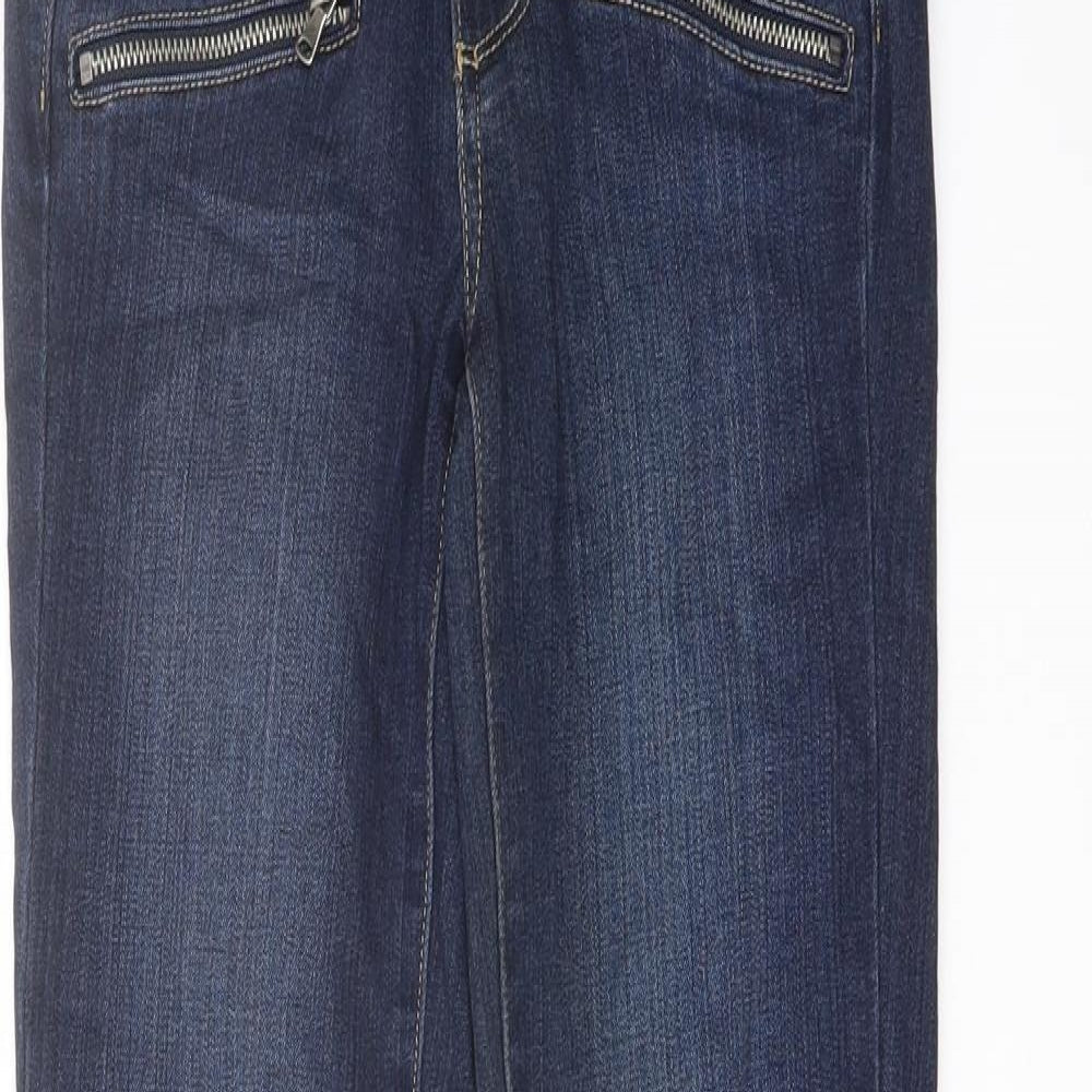 Paige Womens Blue Cotton Skinny Jeans Size 23 in L26 in Regular Button