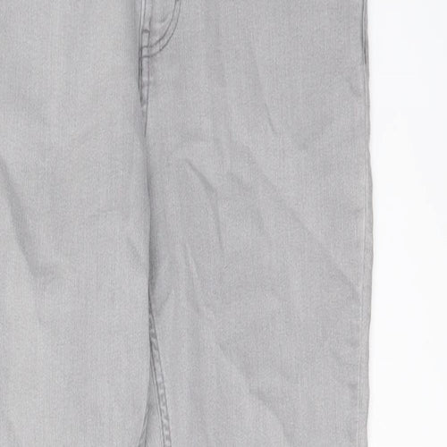 H&M Boys Grey Cotton Skinny Jeans Size 12-13 Years Regular Button