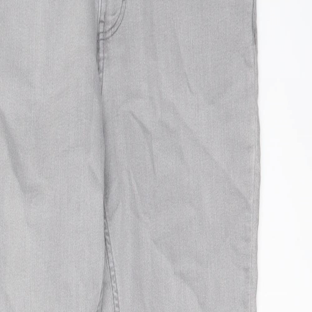 H&M Boys Grey Cotton Skinny Jeans Size 12-13 Years Regular Button