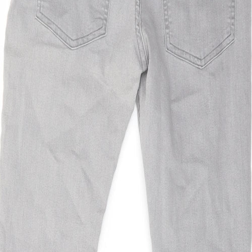 H&M Boys Grey Cotton Skinny Jeans Size 12-13 Years Regular Button