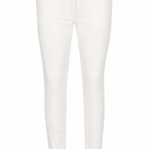 NEXT Womens White Cotton Skinny Jeans Size 12 L29 in Regular Button