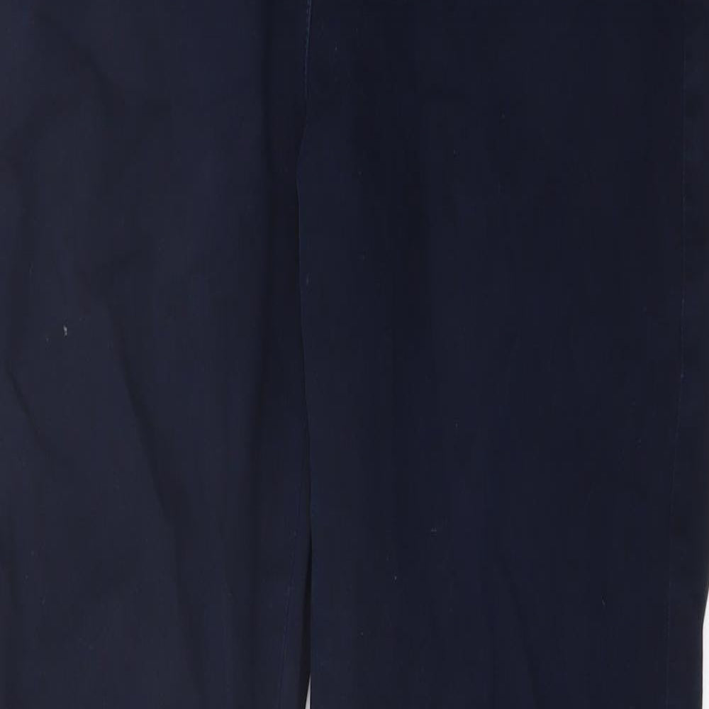 Marks and Spencer Womens Blue Cotton Straight Jeans Size 12 L32 in Regular Button