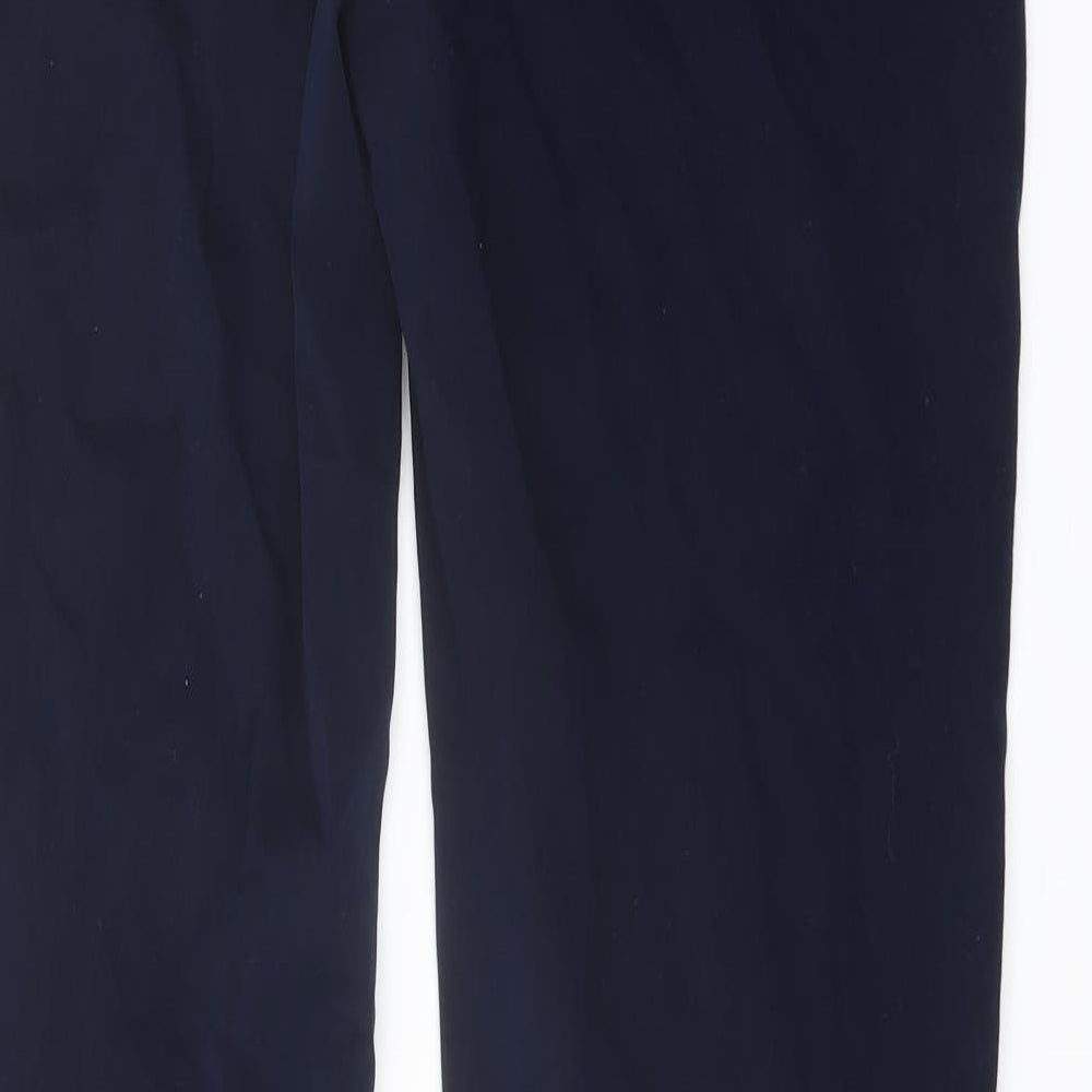 Marks and Spencer Womens Blue Cotton Straight Jeans Size 12 L32 in Regular Button