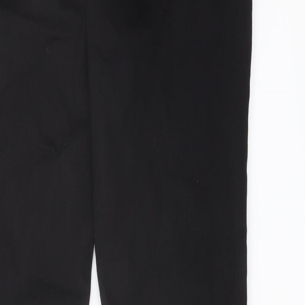 TU Womens Black Cotton Straight Jeans Size 12 L32 in Regular Button