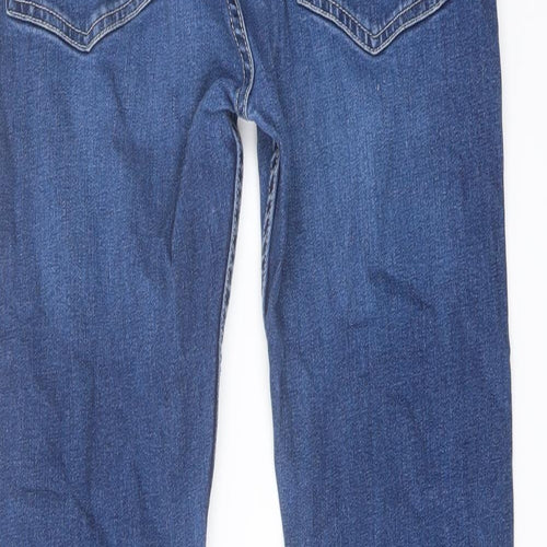 Topman Mens Blue Cotton Skinny Jeans Size 32 in L30 in Regular Button