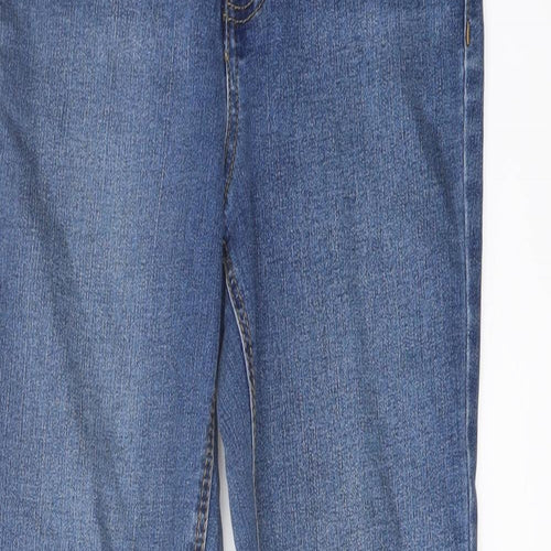 New Look Womens Blue Cotton Bootcut Jeans Size 10 L29 in Regular Button