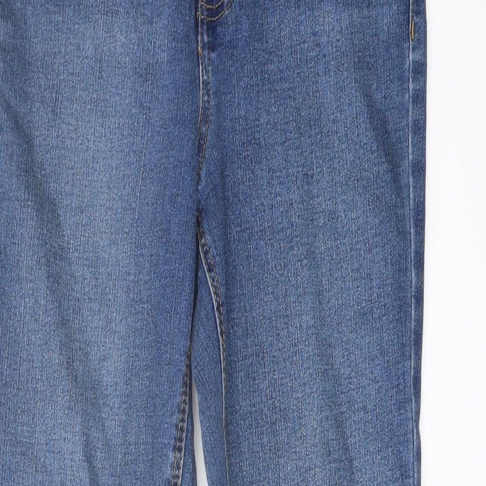 New Look Womens Blue Cotton Bootcut Jeans Size 10 L29 in Regular Button