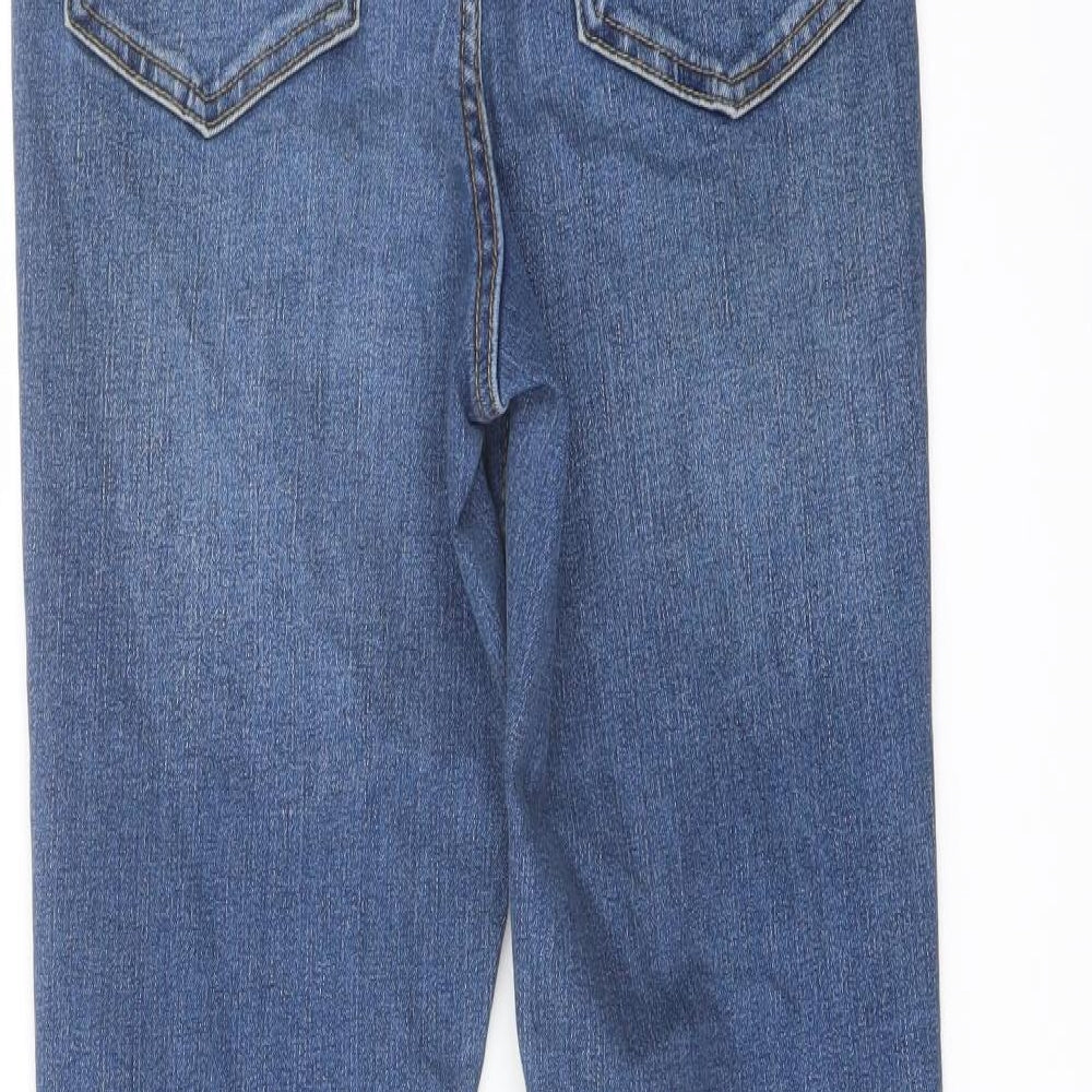 New Look Womens Blue Cotton Bootcut Jeans Size 10 L29 in Regular Button