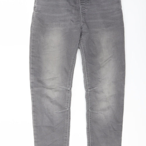 TU Boys Grey Cotton Straight Jeans Size 8 Years Regular Drawstring