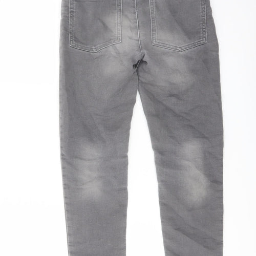 TU Boys Grey Cotton Straight Jeans Size 8 Years Regular Drawstring