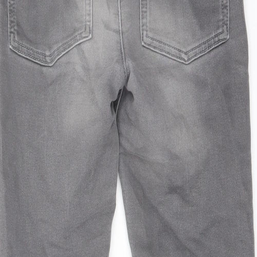 TU Boys Grey Cotton Straight Jeans Size 8 Years Regular Drawstring