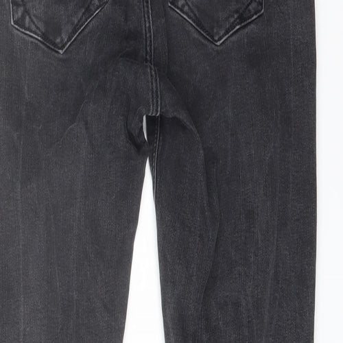 River Island Womens Grey Cotton Skinny Jeans Size 10 L24 in Regular Button