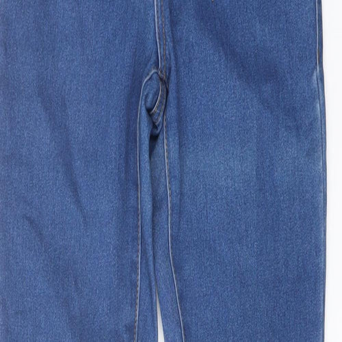 Denim & Co. Womens Blue Cotton Skinny Jeans Size 8 L29 in Regular Button
