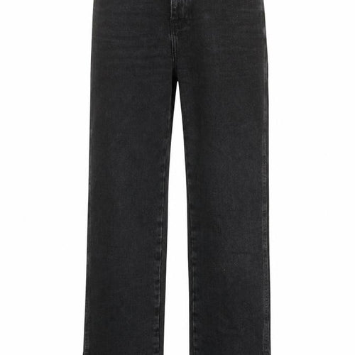 Denim & Co. Womens Grey Cotton Straight Jeans Size 10 L31 in Regular Button