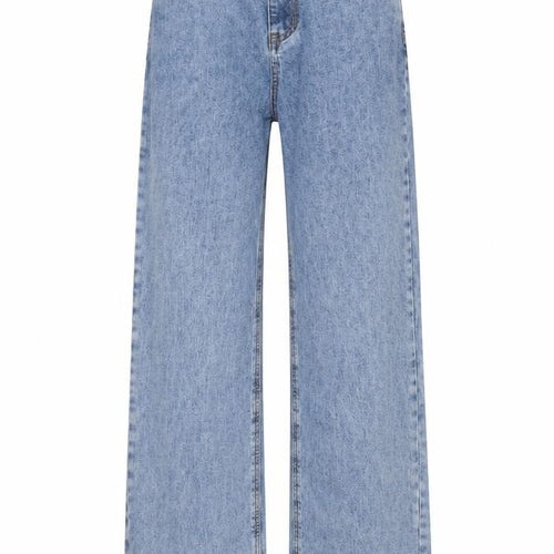 Cider Womens Blue Cotton Wide-Leg Jeans Size S L31 in Regular Button