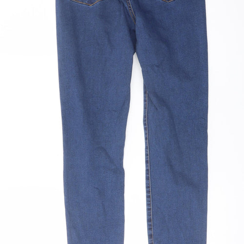 Denim & Co. Womens Blue Cotton Skinny Jeans Size 10 L29 in Regular Button