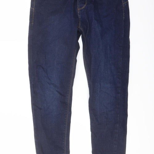 Envy Womens Blue Cotton Skinny Jeans Size 10 L27 in Regular Button