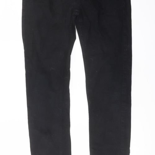 NEXT Mens Black Cotton Skinny Jeans Size 30 in L32 in Regular Button