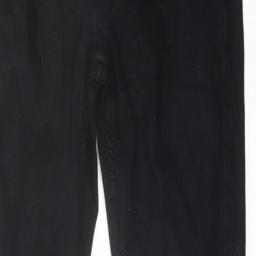 NEXT Mens Black Cotton Skinny Jeans Size 30 in L32 in Regular Button