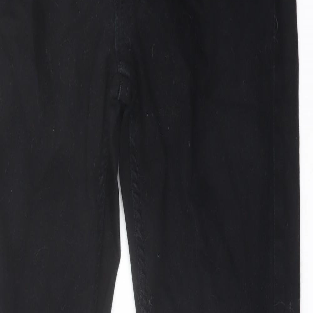 NEXT Mens Black Cotton Skinny Jeans Size 30 in L32 in Regular Button