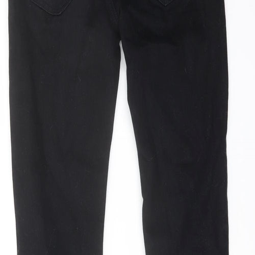 NEXT Mens Black Cotton Skinny Jeans Size 30 in L32 in Regular Button