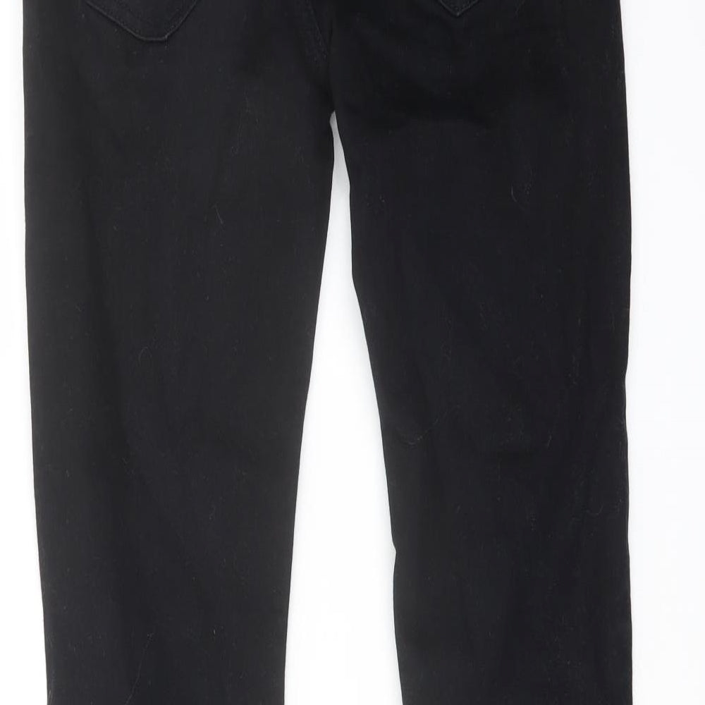 NEXT Mens Black Cotton Skinny Jeans Size 30 in L32 in Regular Button