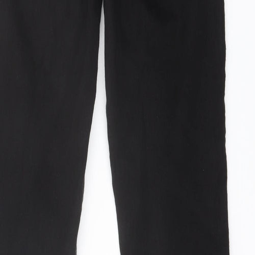 Dorothy Perkins Womens Black Cotton Straight Jeans Size 10 L31 in Regular Button