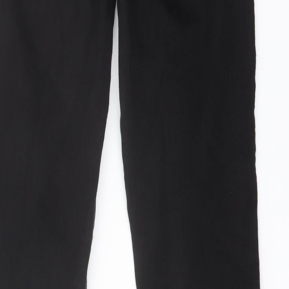 Dorothy Perkins Womens Black Cotton Straight Jeans Size 10 L31 in Regular Button