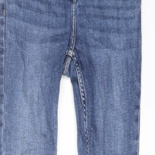 NEXT Womens Blue Cotton Skinny Jeans Size 8 L27 in Regular Button