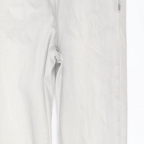 River Island Womens Grey Cotton Skinny Jeans Size 12 L29 in Regular Button