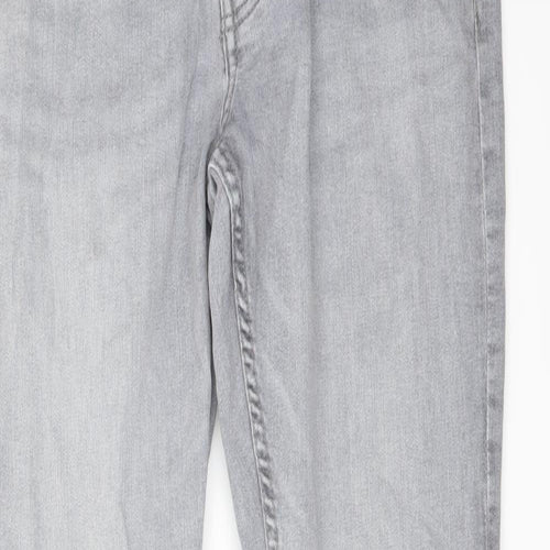 Denim & Co. Mens Grey Cotton Skinny Jeans Size 32 in L32 in Regular Button