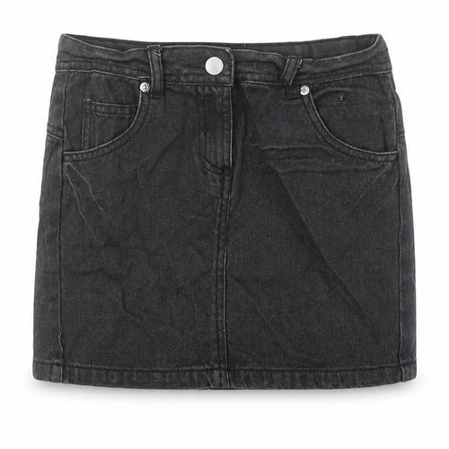 Cherokee Girls Grey Cotton A-Line Skirt Size 9-10 Years Regular Button