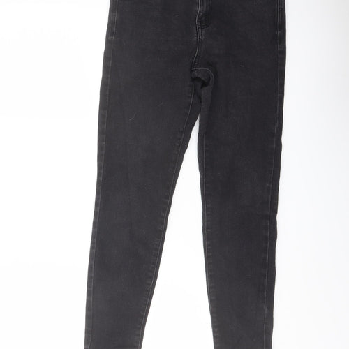 Denim & Co. Womens Grey Cotton Skinny Jeans Size 10 L25 in Regular Button