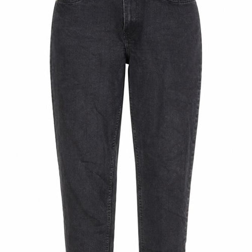 Denim & Co. Womens Grey Cotton Mom Jeans Size 12 L28 in Regular Button